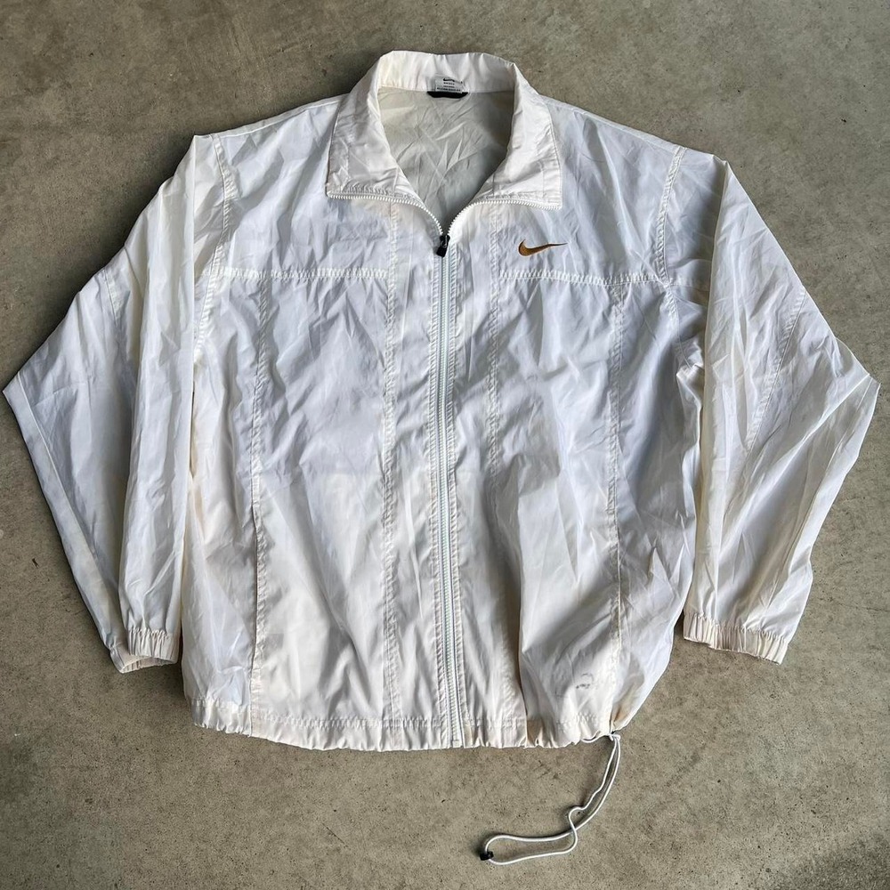 Vintage 1990s white Nike zip up windbreaker jacket Size XL